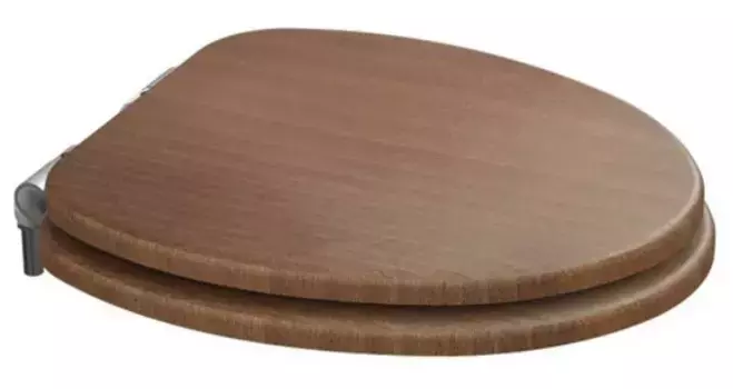 Крышка-сиденье для унитаза Caprigo Armonia с микролифтом светлое дерево, петли хром
