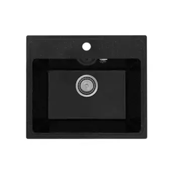 Кухонная мойка Practik PR-M-490-004 (без сифона), черный оникс