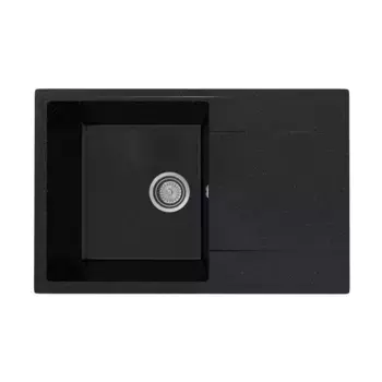 Кухонная мойка Practik PR-M-735-004 (без сифона), черный оникс