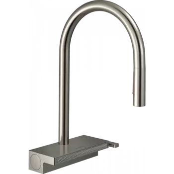 Кухонный смеситель Hansgrohe Aquno Select M81 однорычажный, 170, с вытяжным душем, 3jet, sBox, под сталь 73831800