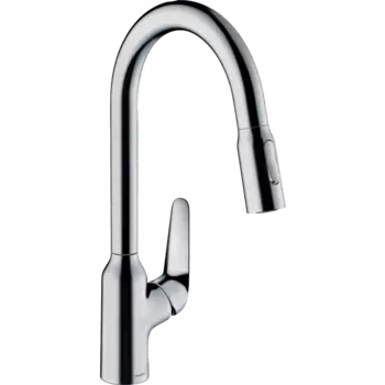 Кухонный смеситель Hansgrohe Focus M42 однорычажный, 220, с вытяжным душем, 2jet, sBox, хром 71820000