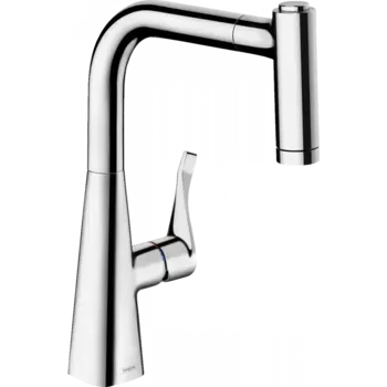Кухонный смеситель Hansgrohe Metris M71 однорычажный, 220, с вытяжным душем, 2jet, хром 73800000