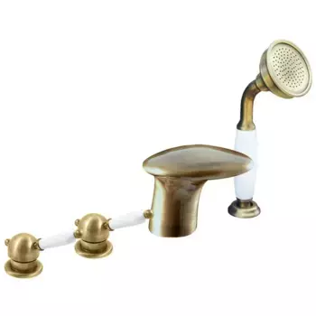 L571.5PSM LABE смеситель каскадный на 4 отверстия, ЦВЕТ БРОНЗА