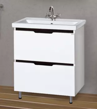 Тумба под раковину Misty Лайм 70 белая глянцевая