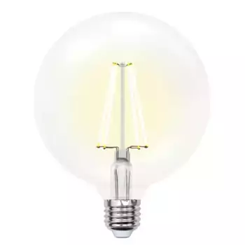 Лампа светодиодная филаментная Uniel E27 10W 3000K прозрачная LED-G125-10W/WW/E27/CL PLS02WH 10534