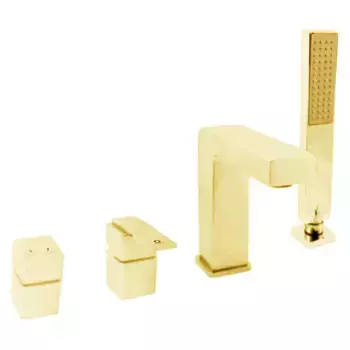 LR565.5PZ LOIRA смеситель каскадный на 4 отверстия, ЦВЕТ ЗОЛОТО