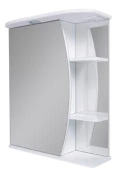 Зеркало-шкаф Misty Луна 55 левый белый с подсветкой