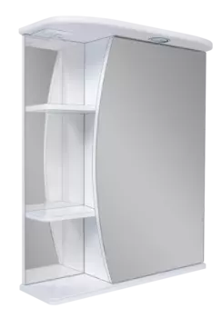 Зеркало-шкаф Misty Луна 55 правый белый с подсветкой