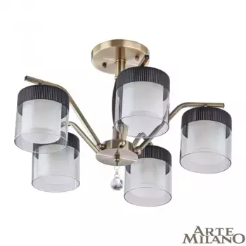 Люстра на штанге Arte Milano Napoli 332646/5 AB+BK