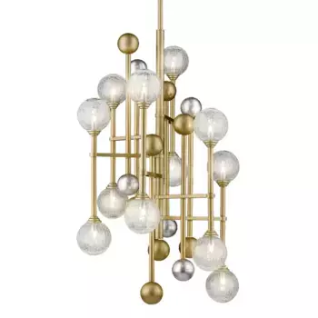 Люстра на штанге Delight Collection Fluxus P68084-12 gold