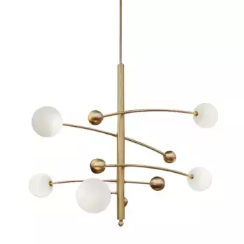 Люстра на штанге Delight Collection Globe Mobile 10215P/5 brass