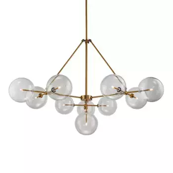 Люстра на штанге Delight Collection Globe Mobile KG0965P-10B brass