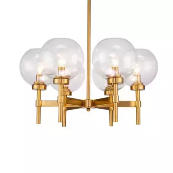 Люстра на штанге Delight Collection Jade KM1106P-6 brass