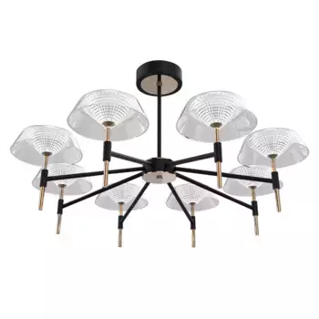 Люстра на штанге DeLight Collection MD21001018-8A black/gold