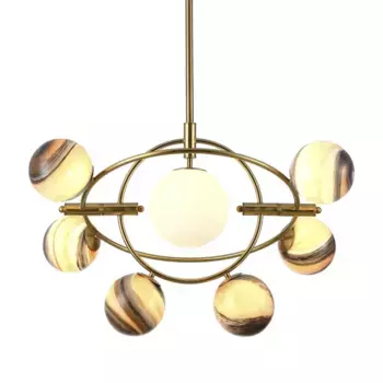 Люстра на штанге Delight Collection Planet KG1122P-7B brass