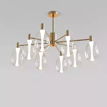 Люстра на штанге Eurosvet Magma 60175/8 латунь Smart a069323