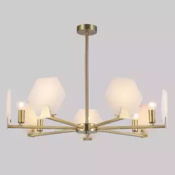 Люстра на штанге Eurosvet Marble 60158/7 латунь Smart a065050