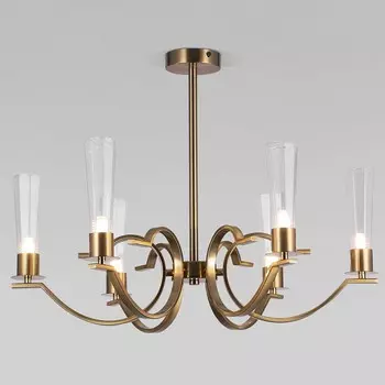 Люстра на штанге Eurosvet Rosher 60141/6 латунь