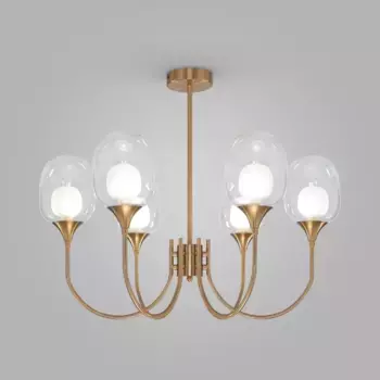 Люстра на штанге Eurosvet Spritz 70217/6 латунь Smart a064749