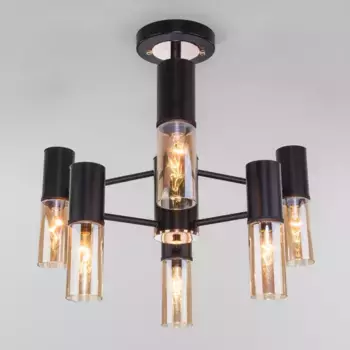 Люстра на штанге Eurosvet Tesoro 70125/6 черный Smart a053245