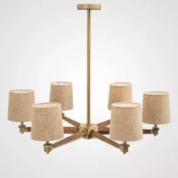 Люстра на штанге ImperiumLoft Jorgenson Beige/Dark Wood Stavra 102089-26