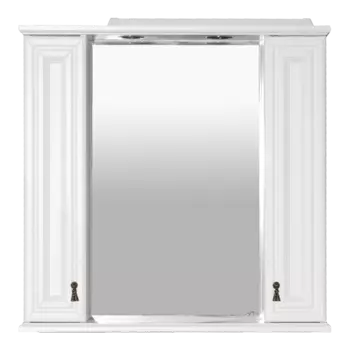 Лувр - 85 Зеркало с 2-мя шкафчиками, белый