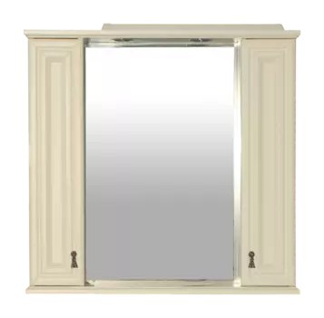 Лувр - 85 Зеркало с 2-мя шкафчиками, слоновая кость