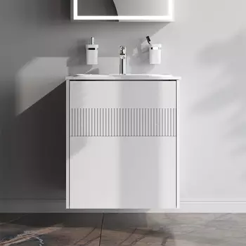 Тумба под раковину AM.PM Func 60 белая матовая, с 2 ящиками