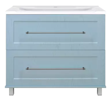 Марта -100 Тумба напольная голубая матовая ПВХ