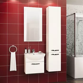 Комплект мебели подвесной Aquaton Ария 50 белый