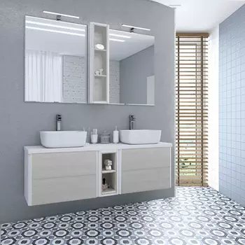 Мебель для ванной Акватон Брук 140 (60+20+60) дуб латте