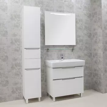 Комплект мебели Aquaton Дакота 80 белый - светлое дерево