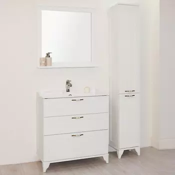 Комплект мебели напольный Aquaton Леон 80 белый