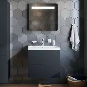 Мебель для ванной комнаты AM.PM Gem 60 графит матовый, подвесная