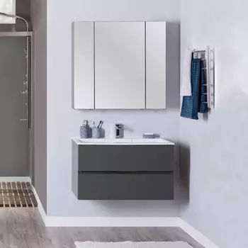 Мебель для ванной Aquanet Алвита 90 серый антрацит