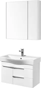 Тумба с раковиной Aquaton Беверли 80 белый глянец