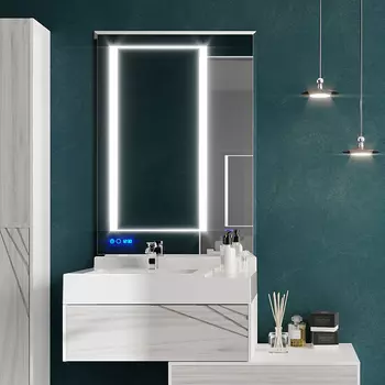 Тумба с раковиной Aquaton Сакура 80 белый-светлое дерево