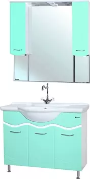 Мебель для ванной Bellezza Мари 105 белая/салатовая