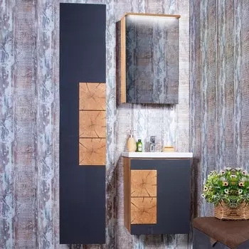 Мебель для ванной Бриклаер Фостер 50 дуб золотой, антрацит