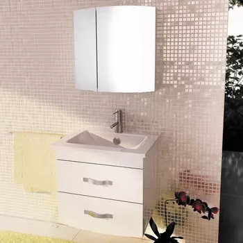 Мебель для ванной Comforty Лаура 60-2 белый глянец Comforty