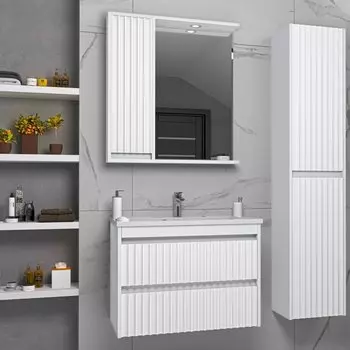 Мебель для ванной комнаты Brevita Balaton 75, белая