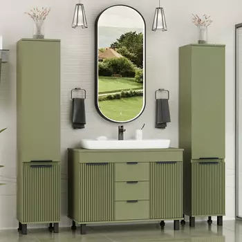 Мебель для ванной комнаты Brevita Enfida 100 напольная, зеленая