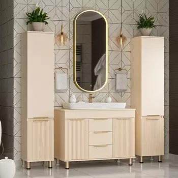 Мебель для ванной комнаты Brevita Enfida 100 напольная, бежевая