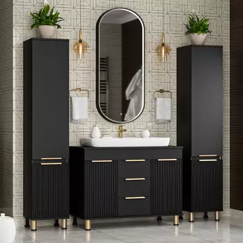 Мебель для ванной комнаты Brevita Enfida 100 напольная, черная