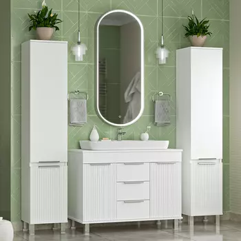 Мебель для ванной комнаты Brevita Enfida 100 напольная, белая