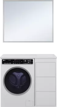 Мебель для ванной комнаты Brevita Grafit 40 R, под стиральную машину, раковина Гавана 100