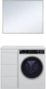 Мебель для ванной комнаты Brevita Grafit 40 L, под стиральную машину, раковина Гавана 100