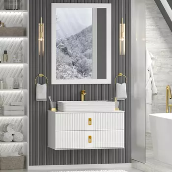 Мебель для ванной комнаты Brevita Sevilla 90 подвесная, белая