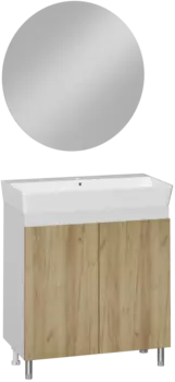 Мебель для ванной комнаты DIWO Кострома 80 напольная, дуб крафт