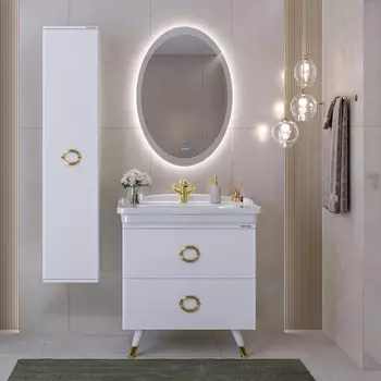 Мебель для ванной комнаты Grossman Атрио 85 белый глянец